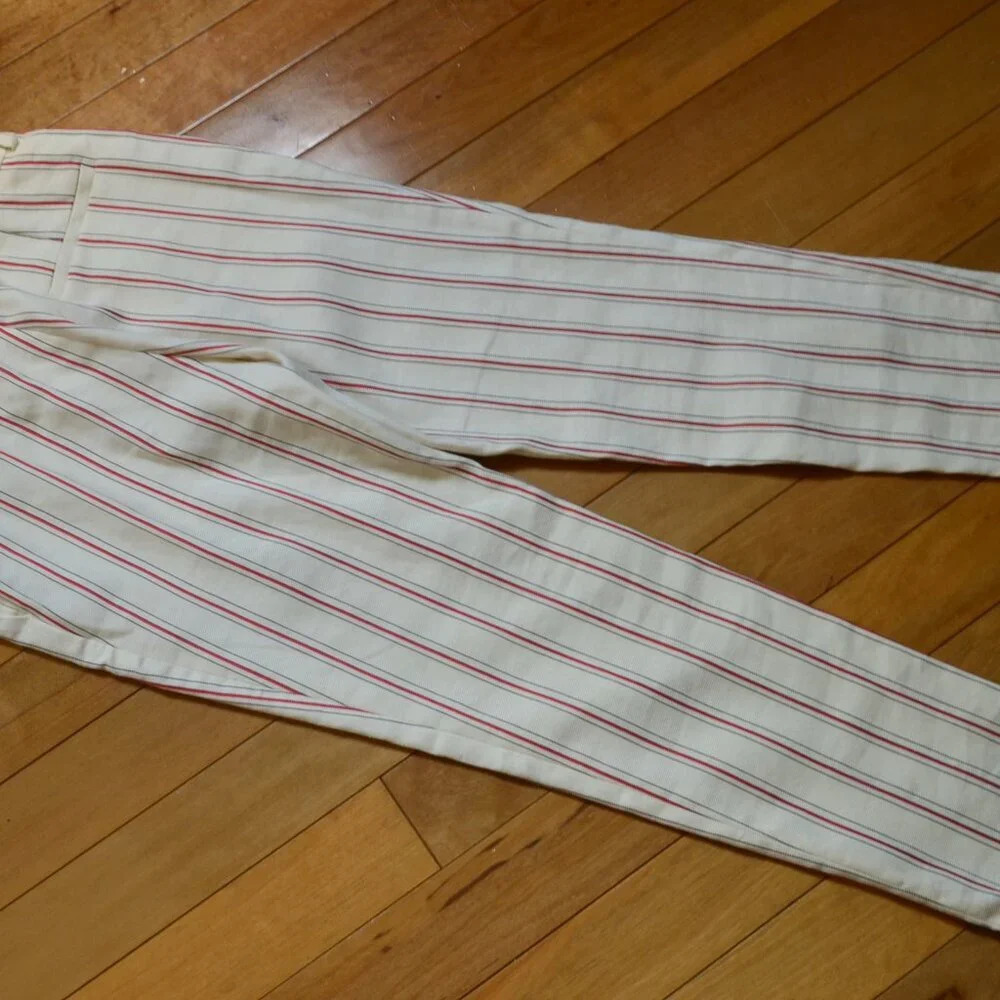 Sandro Ringo Cropped Striped Pants Size 36 US XS/S - Picture 9 of 12